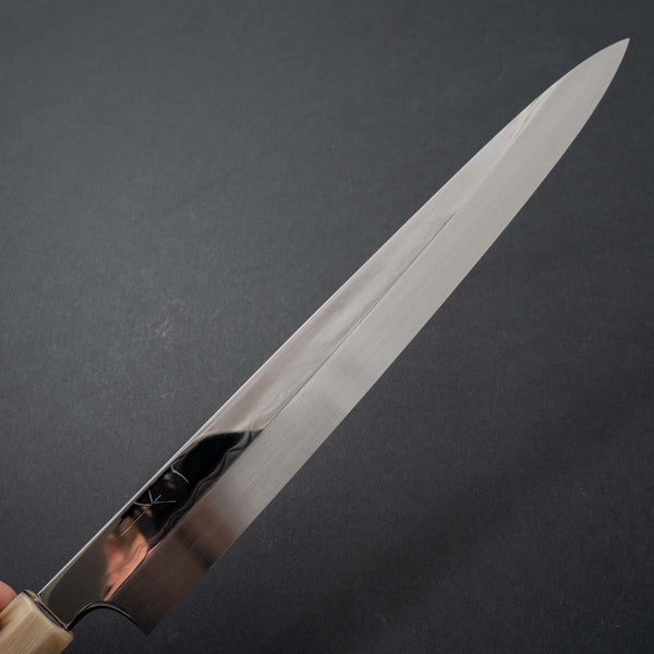 Hitohira Togashi White #1 Mizu Honyaki Yanagiba 300mm Taihei Ebony Handle (Saya) - Tetogi