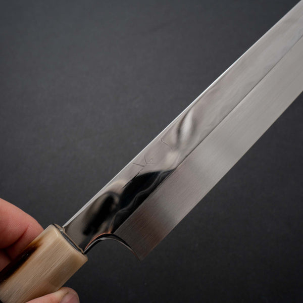 Hitohira Togashi White #1 Mizu Honyaki Yanagiba 300mm Taihei Ebony Handle (Saya) - Tetogi