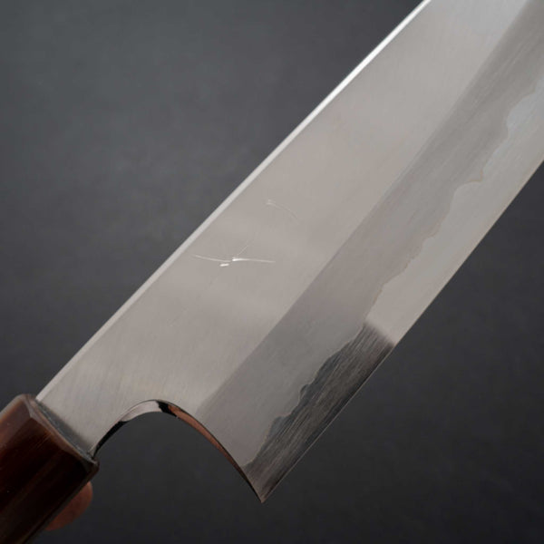 Hitohira Togashi White #1 Stainless Clad Gyuto 240mm Ziricote Handle - Tetogi