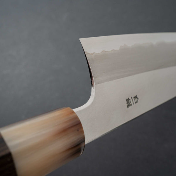 Hitohira Togashi White #1 Stainless Clad Gyuto 240mm Ziricote Handle - Tetogi