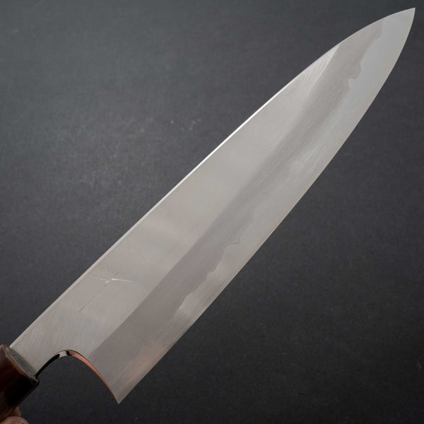 Hitohira Togashi White #1 Stainless Clad Gyuto 240mm Ziricote Handle - Tetogi