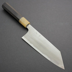 Hitohira Togashi White #1 Stainless Clad Kasumi Bunka 180mm Ebony Handle - Tetogi