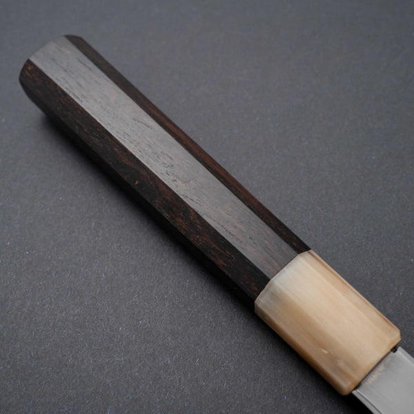 Hitohira Togashi White #1 Stainless Clad Kasumi Gyuto 210mm Ebony Handle - Tetogi