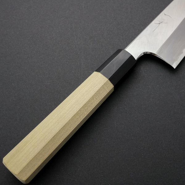 Hitohira Togashi White #1 Stainless Clad Kiritsuke Gyuto 210mm Ho Wood Handle - Tetogi