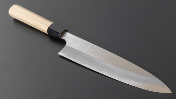 Hitohira Togashi White #1 Stainless Clad Migaki Gyuto 210mm Ho Wood Handle