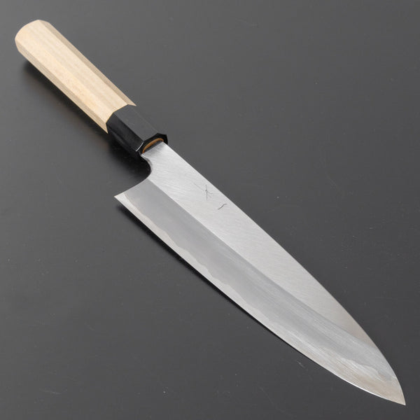 Hitohira Togashi White #1 Stainless Clad Migaki Gyuto 210mm Ho Wood Handle