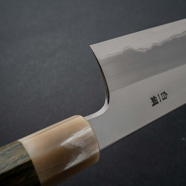 Hitohira Togashi White #1 Stainless Clad Migaki Gyuto 240mm Palo Santo Handle - Tetogi