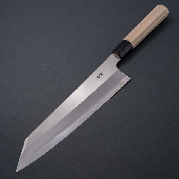 Hitohira Togashi White #1 Stainless Clad Migaki Kiritsuke Gyuto 240mm Ho Wood Handle