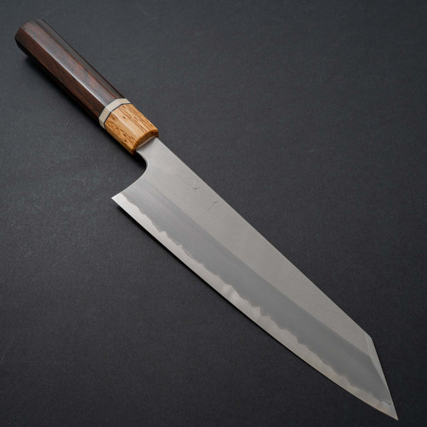 Hitohira Togashi White #1 Stainless Clad Migaki Kiritsuke Gyuto 240mm Riisgaard Rosewood Handle