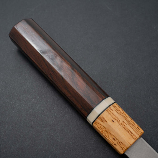 Hitohira Togashi White #1 Stainless Clad Migaki Kiritsuke Gyuto 240mm Riisgaard Rosewood Handle