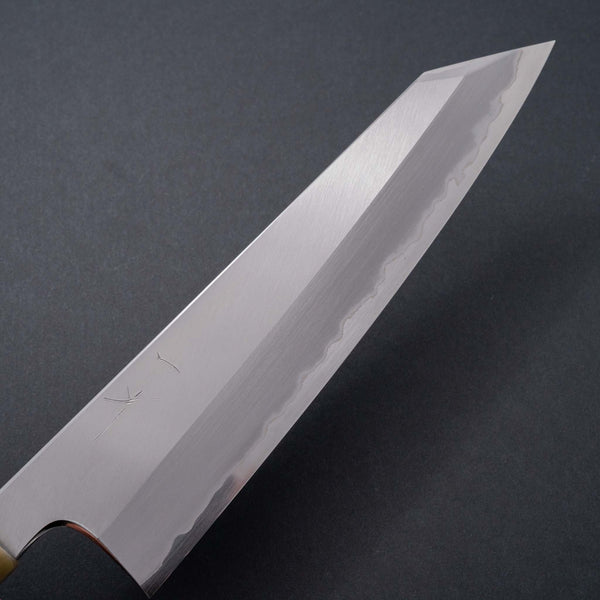 Hitohira Togashi White #1 Stainless Clad Migaki Kiritsuke Gyuto 240mm Ziricote Handle