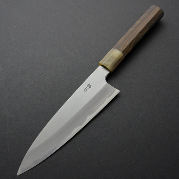 Hitohira Togashi White #1 Stainless Clad Utility 165mm Ziricote Handle