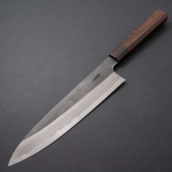 Hitohira Togashi White #2 Kurouchi Gyuto 240mm Tagayasan Handle - Tetogi