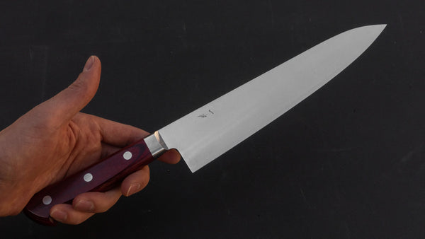 Hitohira TP Gyuto 210mm Wine Pakka Handle - Tetogi