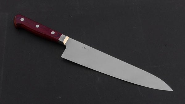 Hitohira TP Gyuto 210mm Wine Pakka Handle - Tetogi