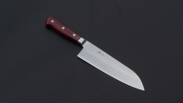 Hitohira TP Santoku 170mm Wine Pakka Handle - Tetogi