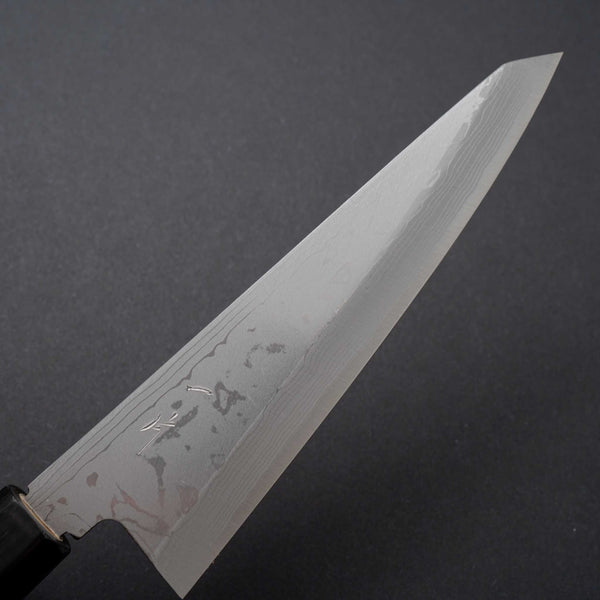 Hitohira White #2 Damascus Single-Bevel Honesuki Kaku 150mm Ho Wood Handle - Tetogi