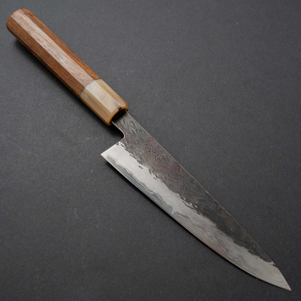 Isamitsu White #1 Stainless Clad Kurouchi Petty 150mm Taihei Tagayasan Handle - Tetogi