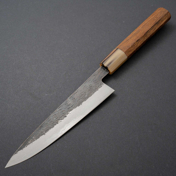 Isamitsu White #1 Stainless Clad Kurouchi Petty 150mm Taihei Tagayasan Handle - Tetogi