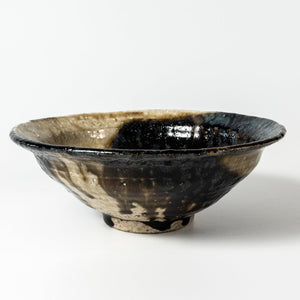 Komon Okuda Asabachi Bowl Medium Tessaiyu (iron glaze) - Tetogi