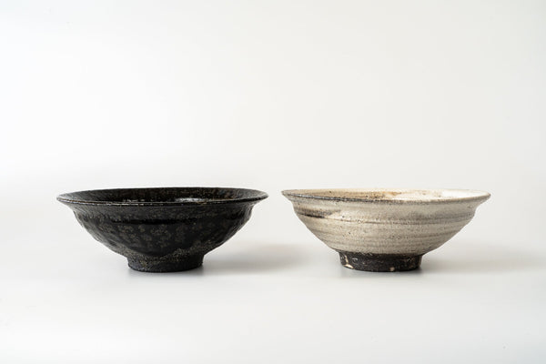 Komon Okuda Asabachi Bowl Medium Tessaiyu (iron glaze) - Tetogi