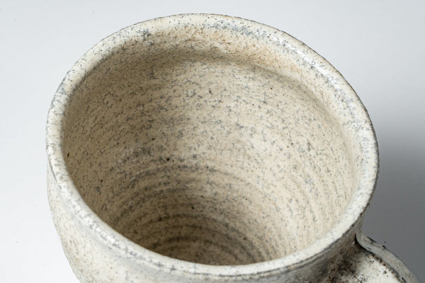 Komon Okuda Kohiki Haiyu Tall Mug (white slip glaze & ash glaze) - Tetogi