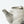 Komon Okuda Teapot Low Kohiki Haiyu (white slip glaze & ash glaze) - Tetogi