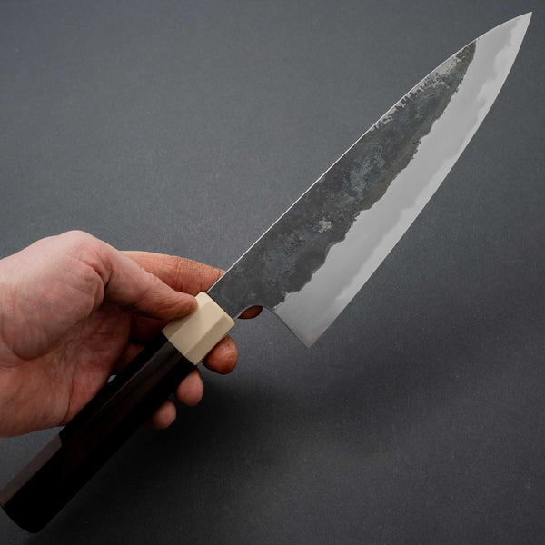 Morihei Hisamoto Kurouchi #6 Gyuto 210mm Riisgaard Handle (Extra Height) - Tetogi