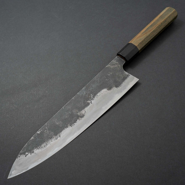 Morihei Hisamoto Kurouchi White #1 Gyuto 240 Taihei Custom Palo Santo Octagonal Handle (fine finish) - Tetogi