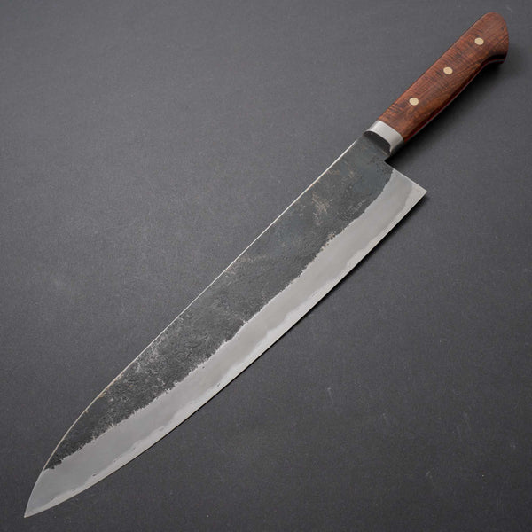 Morihei Hisamoto Kurouchi White #1 Gyuto 300mm Riisgaard Ringed Gidgee Handle (Thick) (Limited) (Fine Finish) - Tetogi