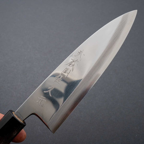 Morihei Hisamoto Mirror Polished Ginsan Ai Deba 150mm Ho Wood Handle - Tetogi