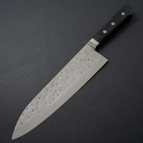 Morihei Hisamoto White #1 Tsuchime Stainless Clad Gyuto 210mm Pakka Handle