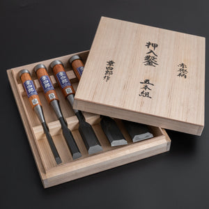 Morihei Koshiro White #2 Chisel 5 Set (Kiri Box) - Tetogi