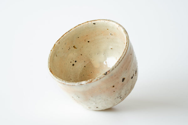 Shinichi Kotsuji - Tsutsu Chawan (tube tea bowl) Haiyugesho (ash glaze) - Tetogi