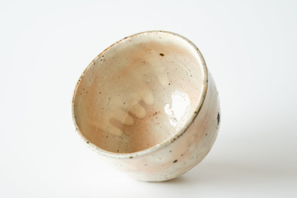 Shinichi Kotsuji - Tsutsu Chawan (tube tea bowl) Haiyugesho (ash glaze) - Tetogi