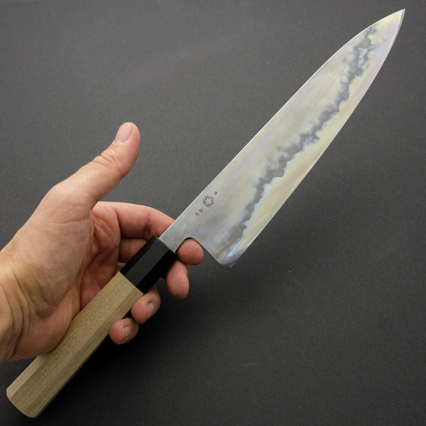 Takada no Hamono Blue #1 Suiboku Gyuto 240mm Ho Wood Handle - Tetogi