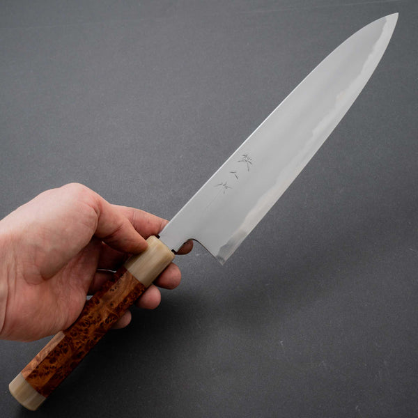 Tetsujin Blue #2 Kasumi Gyuto 240mm Riisgaard Elm Handle - Tetogi