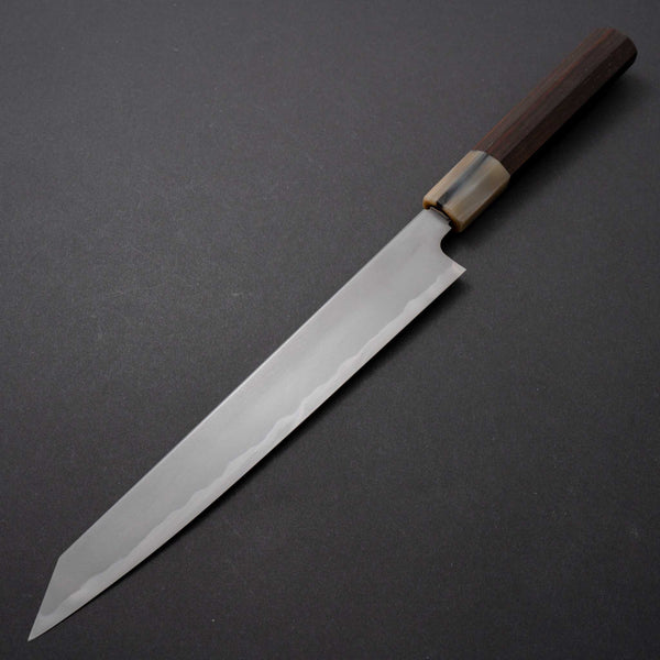 Tetsujin Blue #2 Kasumi Kiritsuke Sujihiki 240mm Taihei Ebony Handle - Tetogi