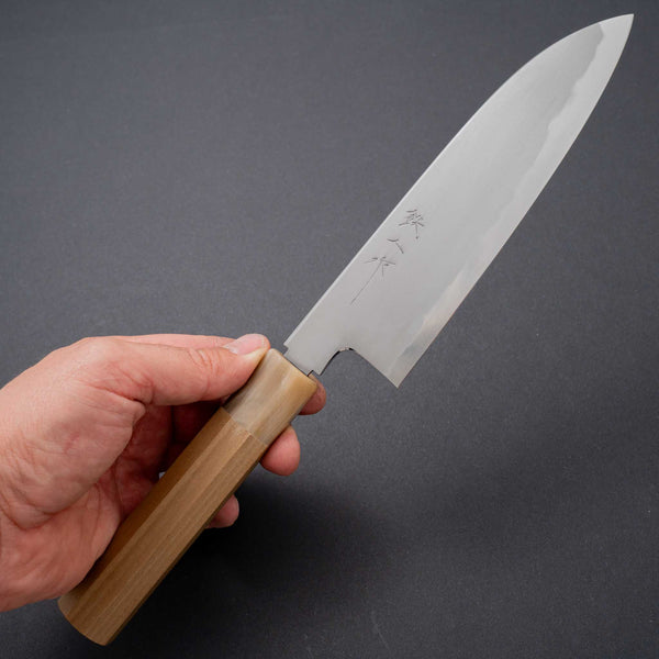 Tetsujin Blue #2 Kasumi Santoku 180mm Ho Wood Handle - Tetogi