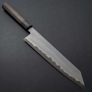 Tetsujin Blue #2 Metal Flow Kiritsuke Gyuto 240mm Taihei Makassar Ebony Handle - Tetogi