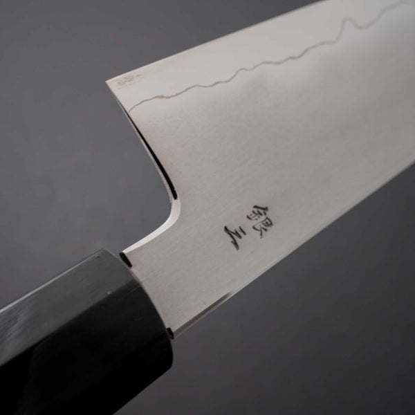 Tetsujin Silver #3 Kasumi Kiritsuke Gyuto 210mm Taihei Wood Handle (Black Horn) - Tetogi