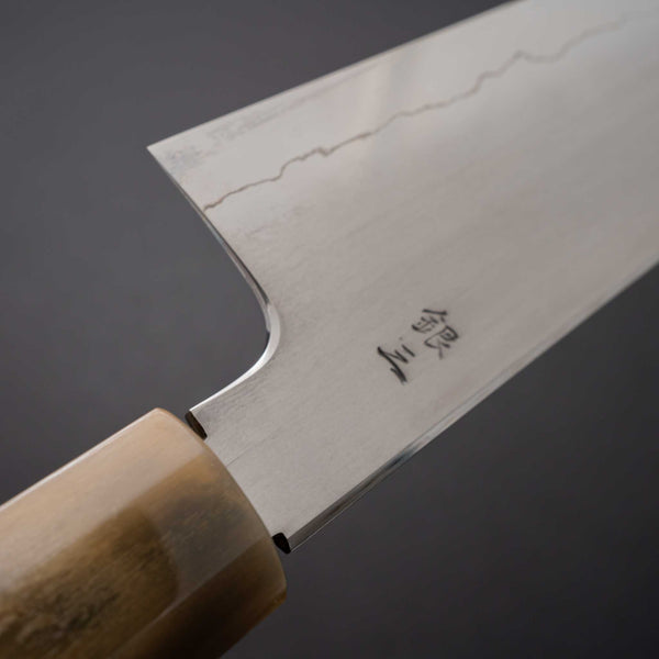 Tetsujin Silver #3 Kasumi Kiritsuke Gyuto 210mm Taihei Wood Handle (Blond Horn) - Tetogi